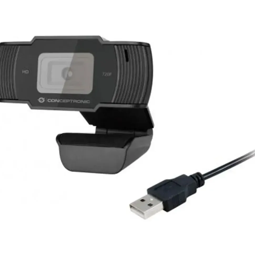 Conceptronic AMDIS 720p HD Webcam Schwarz
