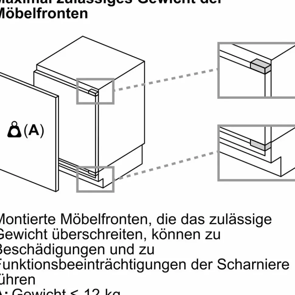 Constructa CK202VFD0 Unterbaukühlschrank (110 l, 820 mm hoch)