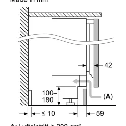 Constructa CK202VFD0 Unterbaukühlschrank (110 l, 820 mm hoch)