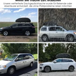 Costway Dachbox 400L Schwarz