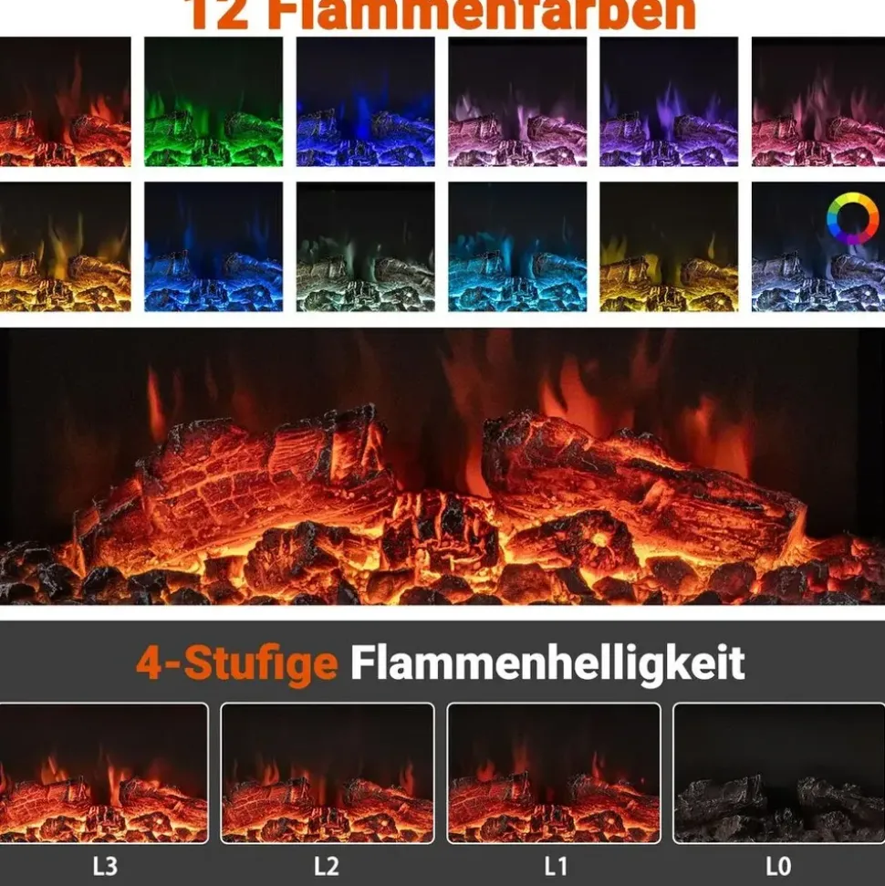 Costway Elektrokamin 1500W Weiß