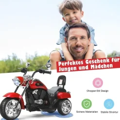 Costway Elektro-Kindermotorrad 6V rot