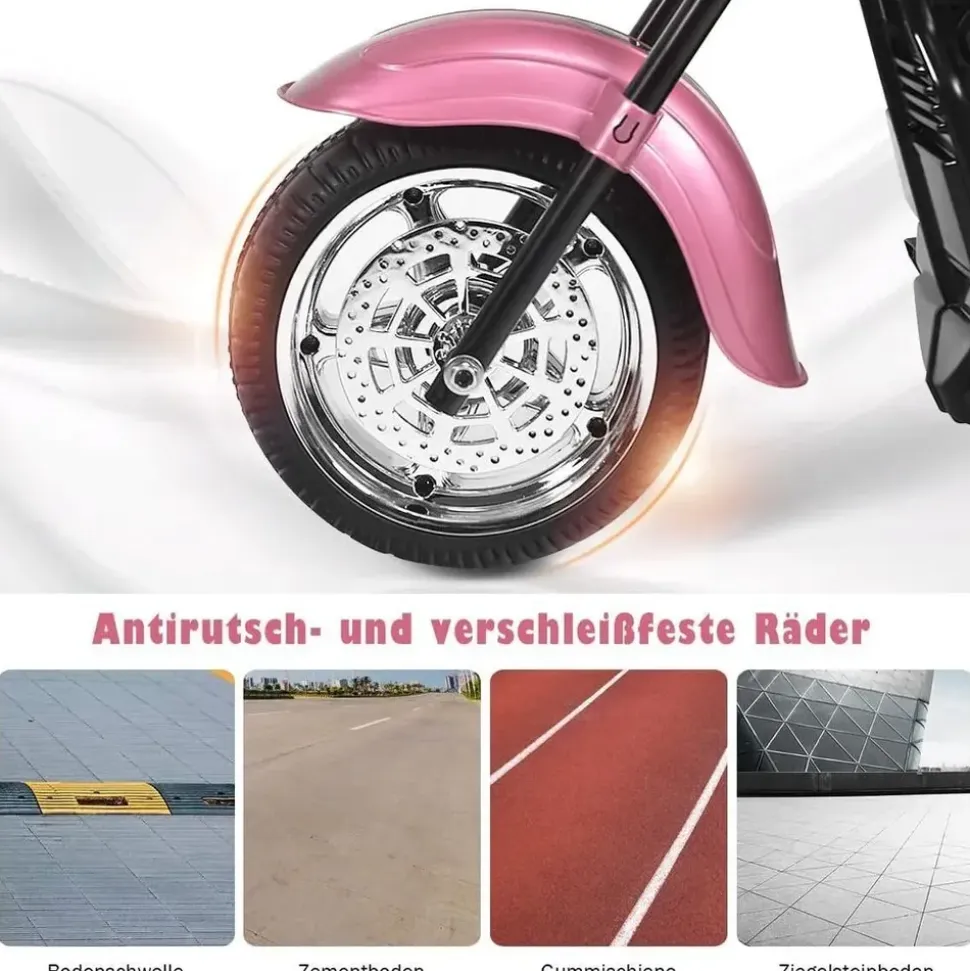 Costway Elektromotorrad 6V rosa