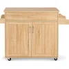 Costway Küchenwagen, Weiß, Holz, 116x85x40 cm, Esszimmer, Servierwagen