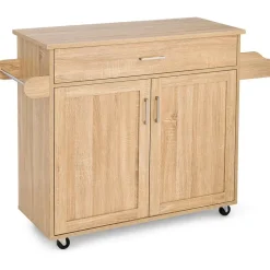 Costway Küchenwagen, Weiß, Holz, 116x85x40 cm, Esszimmer, Servierwagen