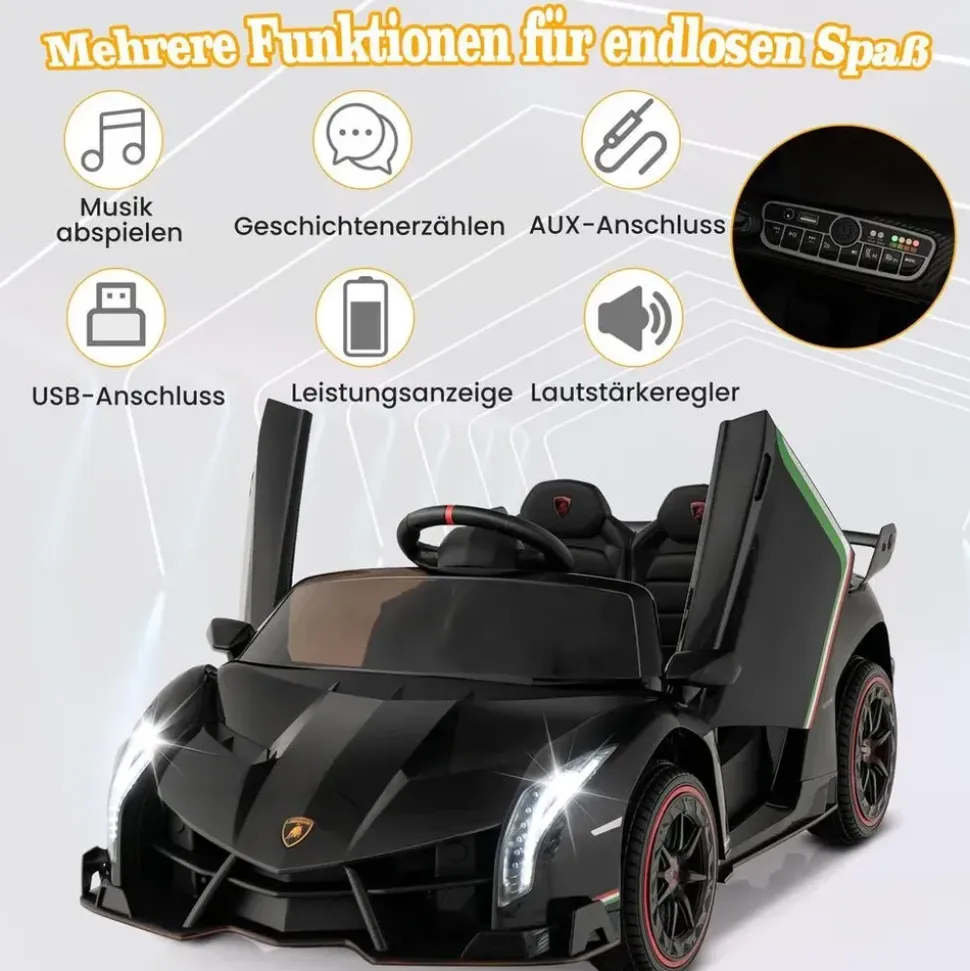 Costway Lamborghini Elektroauto schwarz (null)