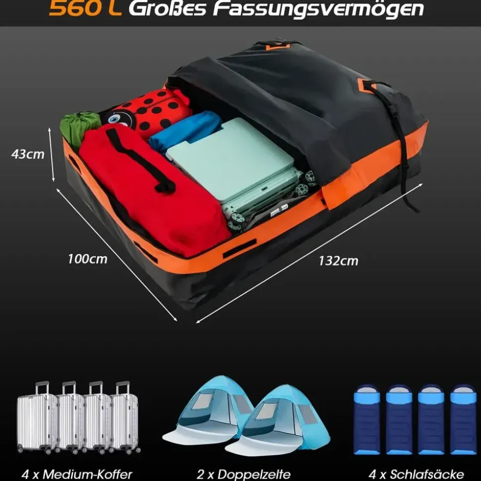 Costway 600L Schwarz