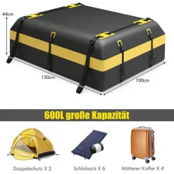 Costway 600L Schwarz/Gelb