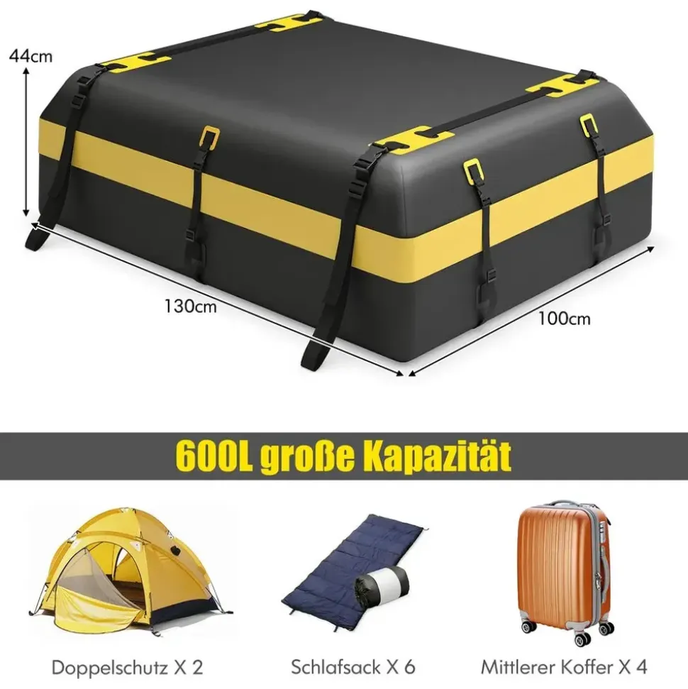 Costway 600L Schwarz/Gelb