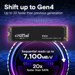 Crucial P310 1TB M.2 2280 PCIe Gen4 NVMe SSD