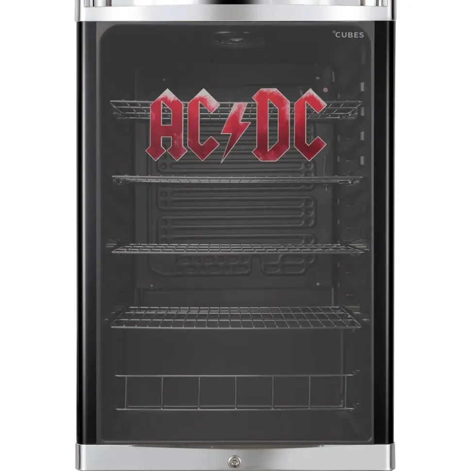 CUBES HC 203 E AC/DC Getränkekühlschrank (115 l, 845 mm hoch, Schwarz/Rot)