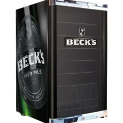 CUBES HC 283 E BECK'S Getränkekühlschrank (115 l, 845 mm hoch, Schwarz)
