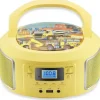 Cyberlux tragbarer Kinder CD-Player Tragbar CD/MP3/USB Radio Gelb