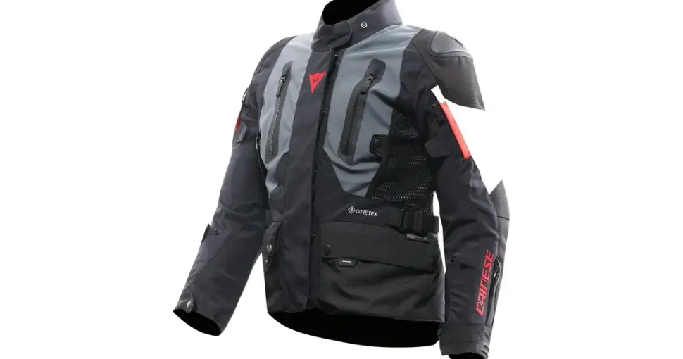Dainese Carve Master 4 Textiljacke Schwarz/Grau/Rot 58