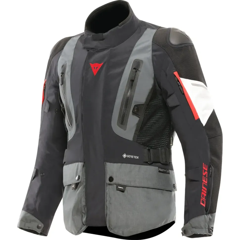 Dainese Carve Master 4 Textiljacke Schwarz/Grau/Rot 58