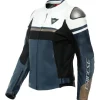 Dainese Lederjacke Dunkelblau/Weiß/Gold 40