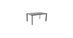 Dehner Alutisch B160/H75/T90 cm Aluminium/Dunkelgrau