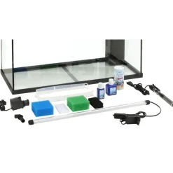 Dehner Aqua Start 80 110 l mit Futter/Pflege Schwarz