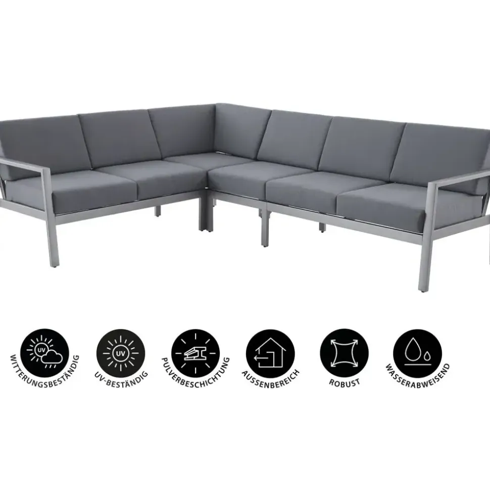 Dehner Chicago Loungeset grau