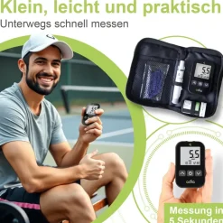 diabetikerbedarf adia Blutzuckermessgerät mmol/L mit 60 Blutzuckerteststreifen und 110 Lanzetten