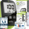 diabetikerbedarf ADIA Blutzuckermessgerät mg/dl mit 110 Blutzuckerteststreifen