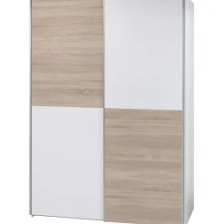 Die Möbelfundgrube Schwebetürenschrank Time 170 x 195 x 57,5 cm Weiß
