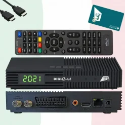 DIGIQuest Ti9 Full HD DVB-S2, HEVC – Italienisches Fernsehen (RAI, Mediaset, LA7) Hotbird 13° +