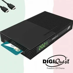 DIGIQuest Ti9 Full HD DVB-S2, HEVC – Italienisches Fernsehen (RAI, Mediaset, LA7) Hotbird 13° +