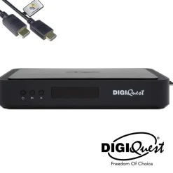 DIGIQuest TiVuSat Smartcard Schwarz + DIGIQuest Q99 4K Sat Receiver - tivùsat (bereits aktiviert), - Schwarz