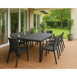 Dmora Outdoor Lounge Set Manarola 8-tlg. Anthrazit