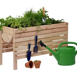 Dobar Hochbeet auf Beinen XL 100 x 45 x 60 cm beige