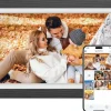 Dragon Touch Digitaler Bilderrahmen - 10.1'' WiFi Frameo HD IPS Touchscreen, Auto-Rotate, Sofortiges Teilen von Fotos/Videos, 32GB Speicher Familie und Freunde-Schwarz