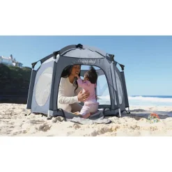 Dreambaby Laufstall mit Pop-Up Funktion, 6eckiger Reiselaufstall mit Dach faltbar