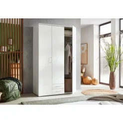 Drehtürenschrank MIRAY 120 x 196 x 54 cm Weiß
