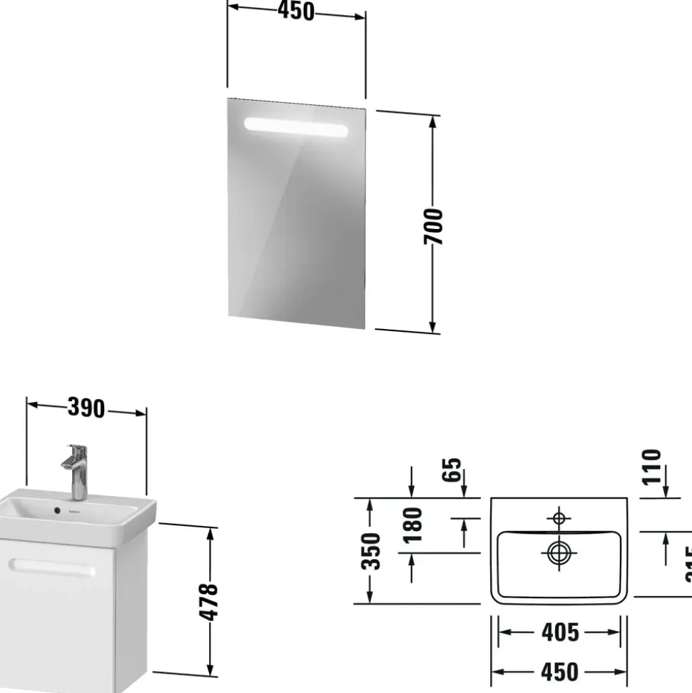 Duravit No.1 5-tlg. Graphit Matt