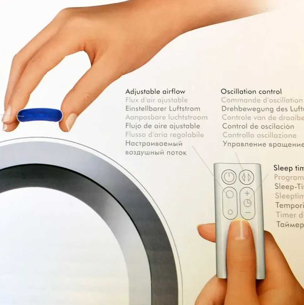 Dyson AM07 Turmventilator weiß/silber inkl. Fernbedienung