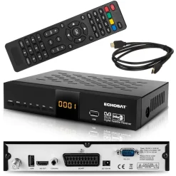 Echosat OM-20900M – HD Sat-Receiver, SCART, HDMI – Schwarz