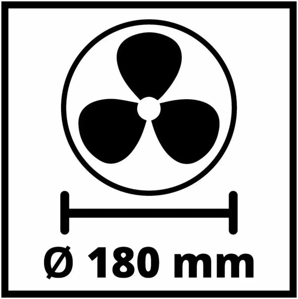 Einhell GE-CF 18/2200 Li 18 cm Bodenventilator rot 3408035