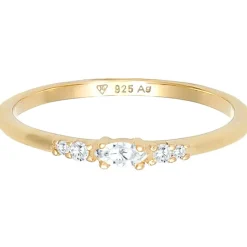 Elli Ring 925 Silber Verlobungsring in gold, | Gr.: 52