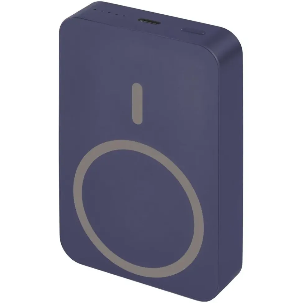 EMOS Powerbank WI 1046, 10000 mAh MagSafe mit Passthrough und Wireless-Charging, USB-C-Ausgang inkl. Kabel - für iPhone, Smartphone, - blau, B0551BL - Blau