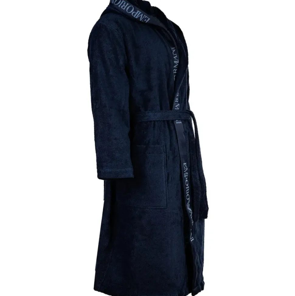 Emporio Armani Sponge Bademantel Blau XL