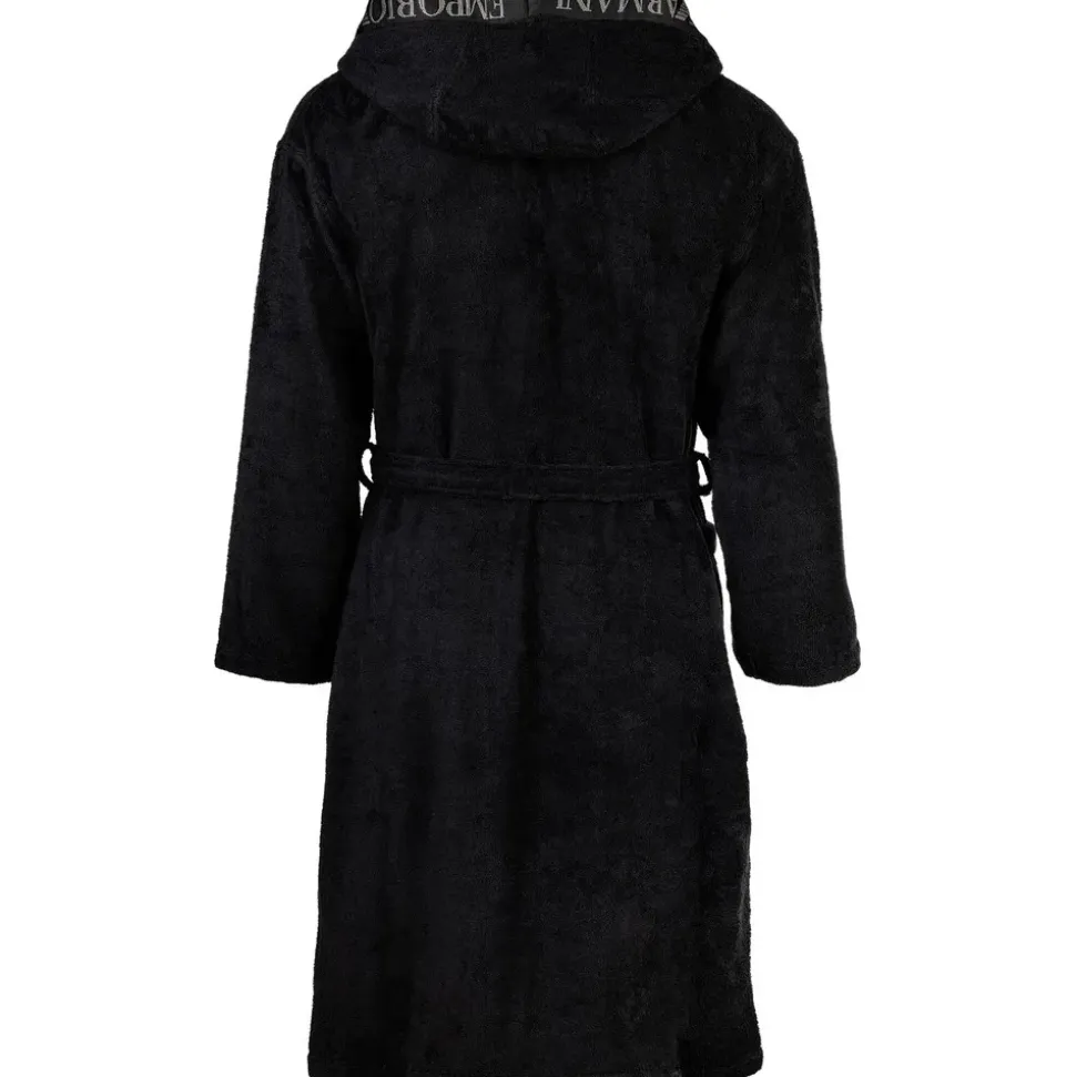Emporio Armani Sponge Bademantel Schwarz L