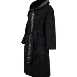 Emporio Armani Sponge Bademantel Schwarz L