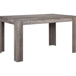 [en.casa] Esstisch Eiche antik mit 6 Stühlen schwarz Kunstleder gepolstert 140x90 Essgruppe Esszimmer