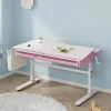 [en.casa] Kinderschreibtisch Kuosa Pink / Weiß