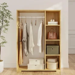 [en.casa] Kleiderschrank, Nesbyen 90 x 126 cm,