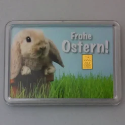 esg | valcambi Goldbarren 1g "Osterhase/Frohe Ostern" Motivbox