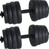 Estexo Kurzhanteln Hantelset 30 kg schwarz