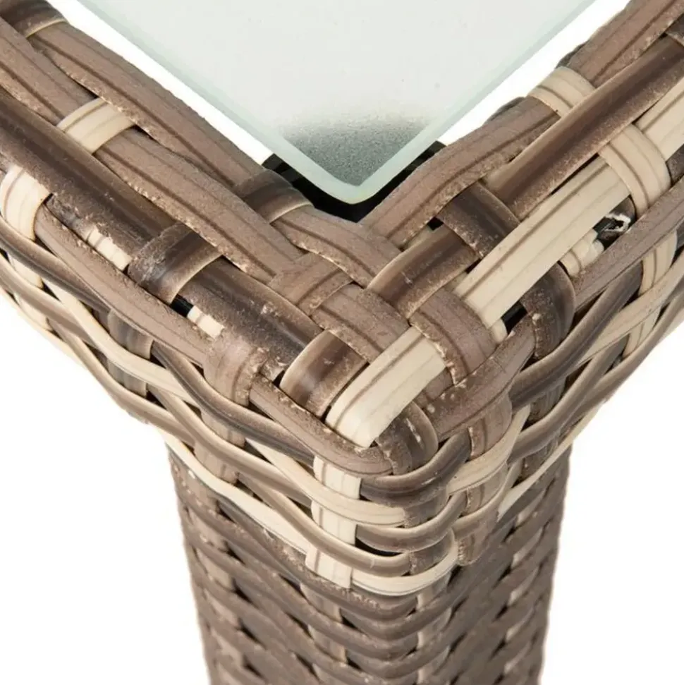 Estexo Polyrattan Set 8-tlg. Beige/Braun