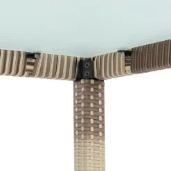 Estexo Polyrattan Set 8-tlg. Beige/Braun